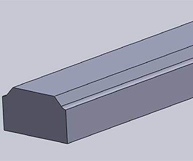 Parts with chamfered and curved surfaces
